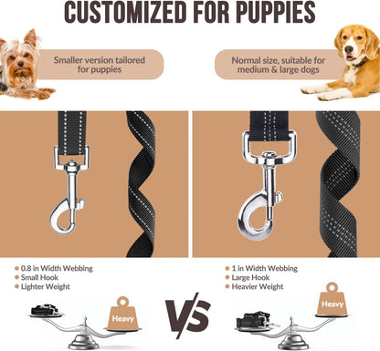 Dog Seat Belt for Car, 2 Pack Dog Car Harness Seatbelt with Bungee